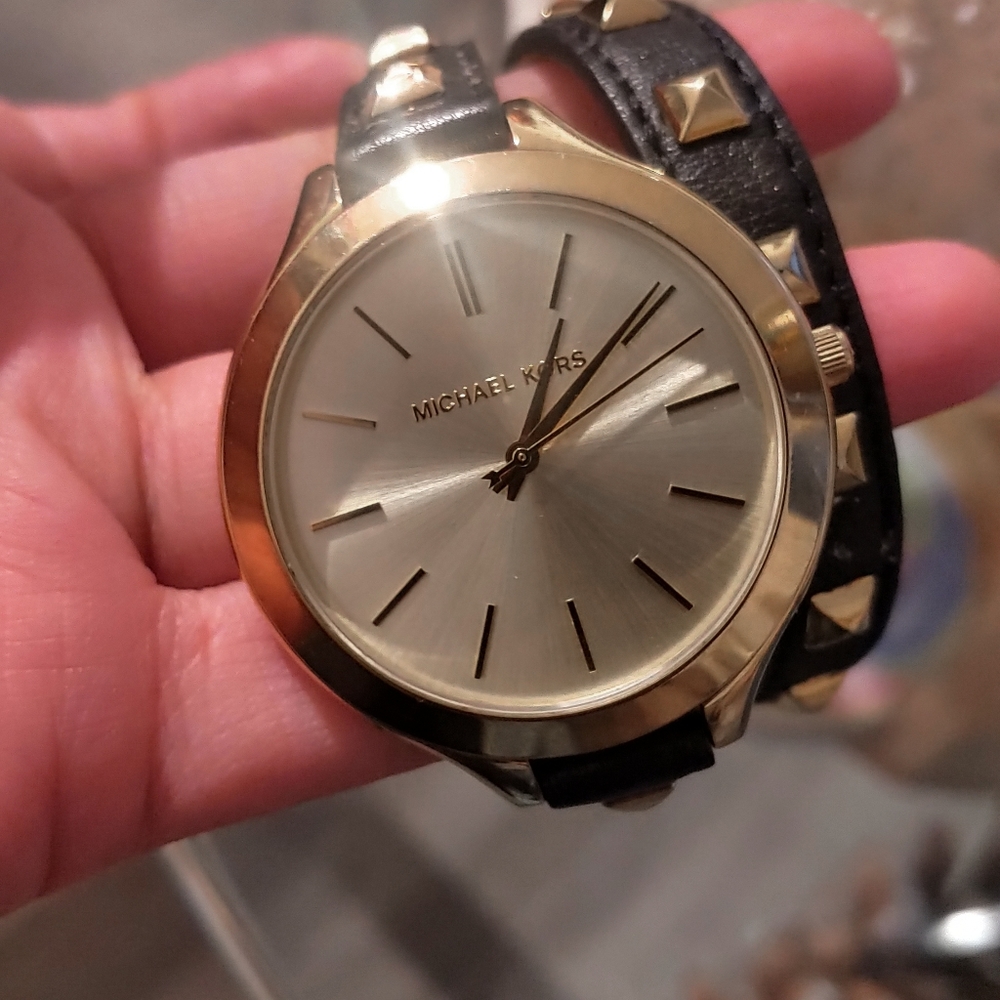 Michael Kors Gold Studded Wrist Watch